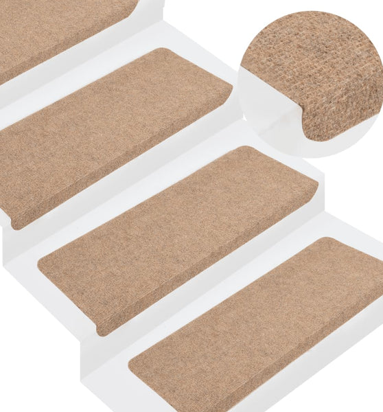 Stufenmatten Selbstklebend 15 Stk. 65x24,5x3,5 cm Beige