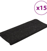 Stufenmatten Selbstklebend 15 Stk. 65x24,5x3,5 cm Anthrazit