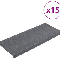 Stufenmatten Selbstklebend 15 Stk. 65x24,5x3,5 cm Grau