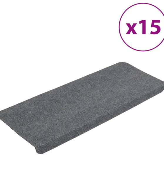 Stufenmatten Selbstklebend 15 Stk. 65x24,5x3,5 cm Grau