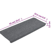 Stufenmatten Selbstklebend 15 Stk. 65x24,5x3,5 cm Grau