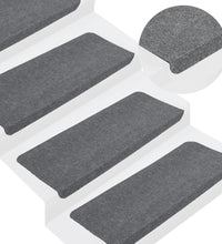 Stufenmatten Selbstklebend 15 Stk. 65x24,5x3,5 cm Grau