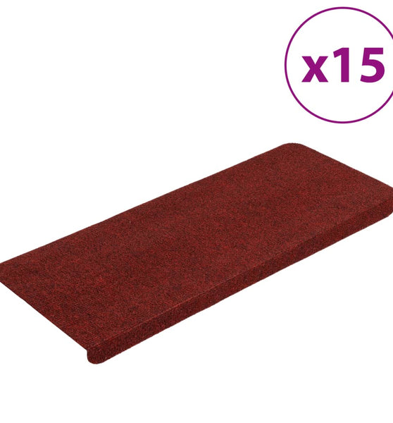 Stufenmatten Selbstklebend 15 Stk. 65x24,5x3,5 cm Rot