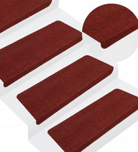 Stufenmatten Selbstklebend 15 Stk. 65x24,5x3,5 cm Rot