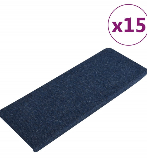 Stufenmatten Selbstklebend 15 Stk. 65x24,5x3,5 cm Blau