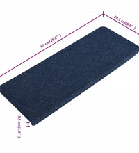 Stufenmatten Selbstklebend 15 Stk. 65x24,5x3,5 cm Blau