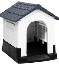 Hundehütte Grau 57x68x66 cm Polypropylen