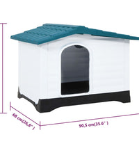 Hundehütte Blau 90,5x68x66 cm Polypropylen
