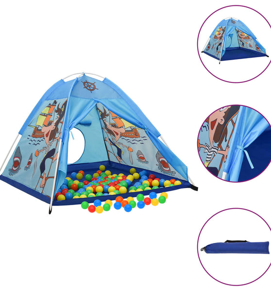 Spielzelt mit 250 Bällen Blau 120x120x90 cm