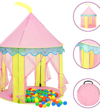 Kinder-Spielzelt mit 250 Bällen Rosa 100x100x127 cm