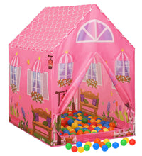 Kinder-Spielzelt mit 250 Bällen Rosa 69x94x104 cm