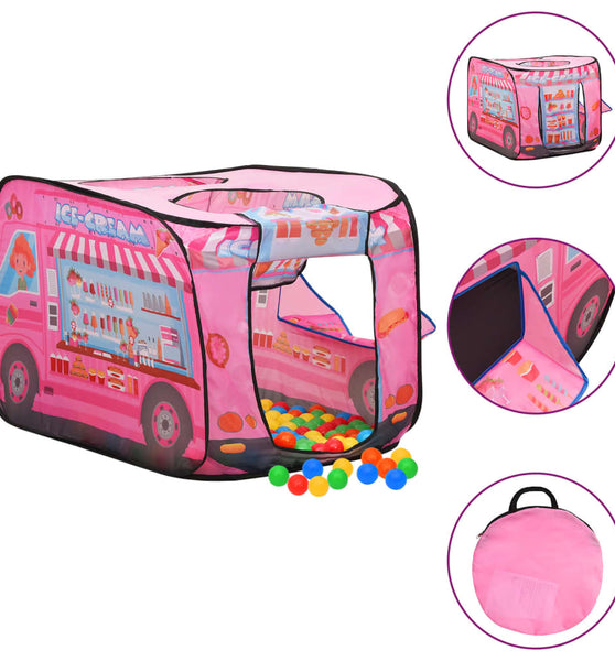 Kinder-Spielzelt mit 250 Bällen Rosa 70x112x70 cm