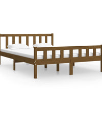 Massivholzbett Honigbraun 140x190 cm