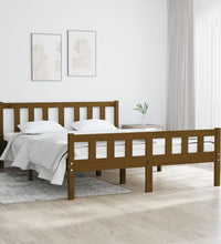 Massivholzbett Honigbraun 140x190 cm