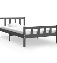 Massivholzbett Grau 100x200 cm