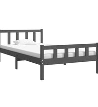 Massivholzbett Grau 100x200 cm