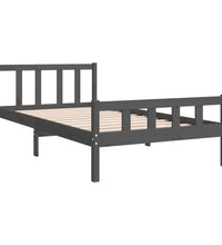 Massivholzbett Grau 100x200 cm