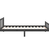 Massivholzbett Grau 100x200 cm