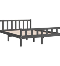 Massivholzbett Grau 150x200 cm