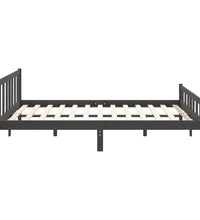 Massivholzbett Grau 150x200 cm