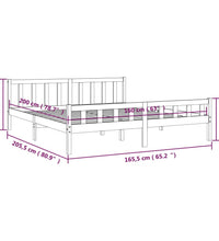 Massivholzbett ohne Matratze 160x200 cm