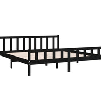 Massivholzbett Schwarz 160x200 cm