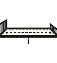 Massivholzbett Schwarz 160x200 cm