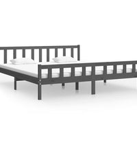 Massivholzbett Grau 180x200 cm