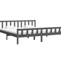 Massivholzbett Grau 180x200 cm