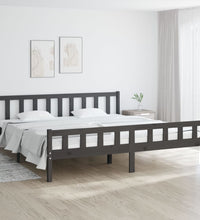 Massivholzbett Grau 180x200 cm