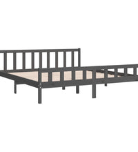 Massivholzbett Grau 200x200 cm