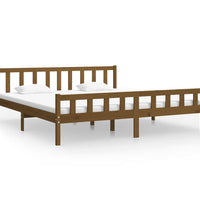 Massivholzbett Honigbraun 200x200 cm