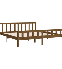 Massivholzbett Honigbraun 200x200 cm