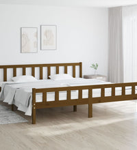 Massivholzbett Honigbraun 200x200 cm