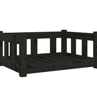 Hundebett Schwarz 65,5x50,5x28 cm Massivholz Kiefer