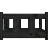 Hundebett Schwarz 65,5x50,5x28 cm Massivholz Kiefer