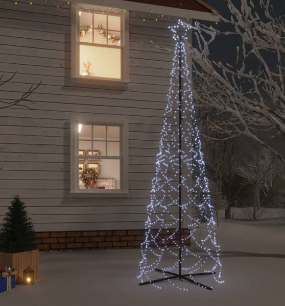 LED-Weihnachtsbaum Kegelform Kaltweiß 500 LEDs 100x300 cm