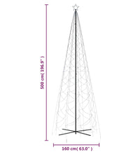 LED-Weihnachtsbaum Kegelform Blau 1400 LEDs 160x500 cm