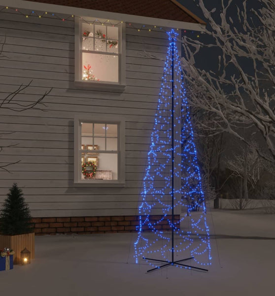 LED-Weihnachtsbaum Kegelform Blau 1400 LEDs 160x500 cm