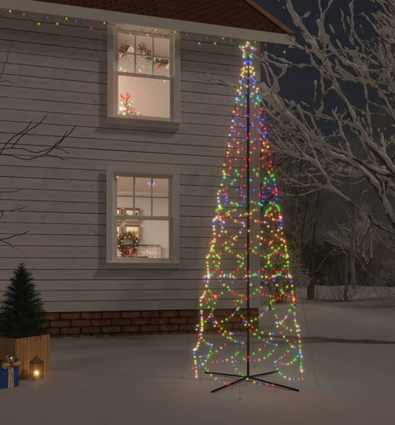 LED-Weihnachtsbaum Kegelform Mehrfarbig 1400 LEDs 160x500 cm