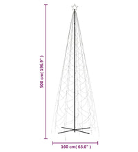 LED-Weihnachtsbaum Kegelform Warmweiß 1400 LEDs 160x500 cm
