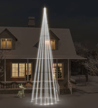 LED-Weihnachtsbaum für Fahnenmast Kaltweiß 1134 LEDs 800 cm