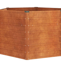 Hochbeet Rostig 129x129x77 cm Cortenstahl