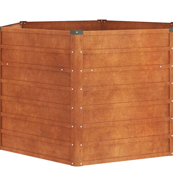 Hochbeet Rostig 129x129x77 cm Cortenstahl