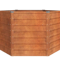 Hochbeet Rostig 129x129x77 cm Cortenstahl