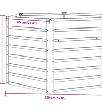 Hochbeet Rostig 129x129x77 cm Cortenstahl