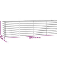 Hochbeet Rostig 320x80x77 cm Cortenstahl