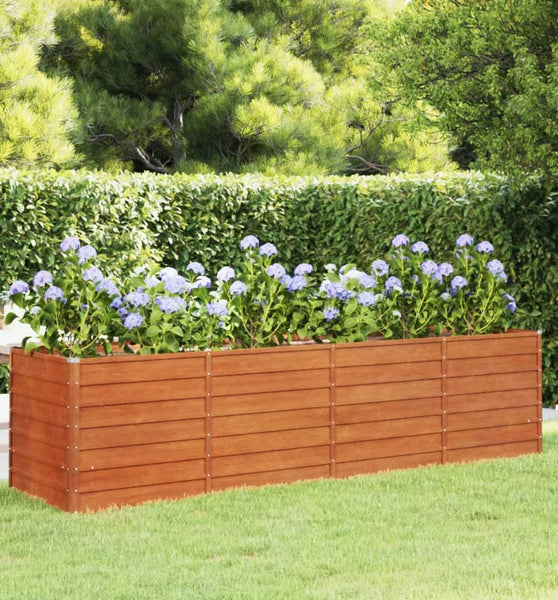 Hochbeet Rostig 320x80x77 cm Cortenstahl