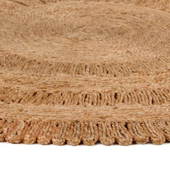 Teppich Jute Handgeflochten 120 cm Rund