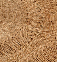 Teppich Jute Handgeflochten 120 cm Rund